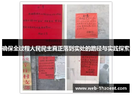 确保全过程人民民主真正落到实处的路径与实践探索